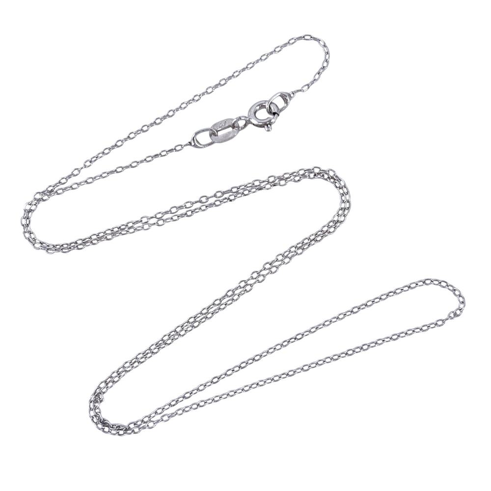 Vintage Sterling Silver 925 Italian Cable Chain Necklace 18.5”